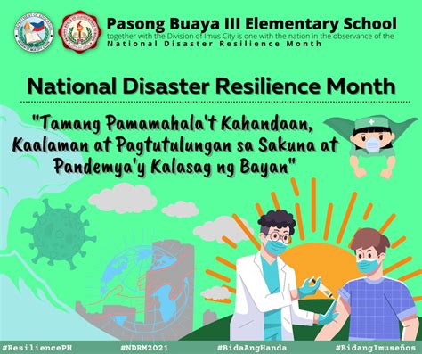 National Disaster Resilience Month 2021 Pasong Buaya 3 Elementary School