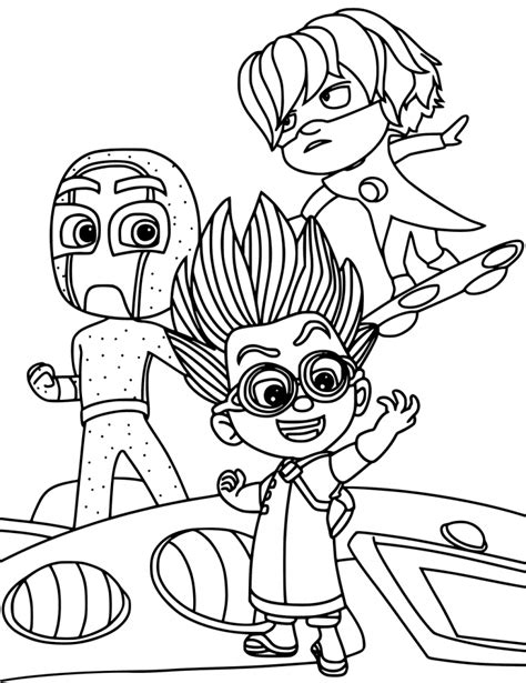 However at night they become catboy owlette and gekko and fight crime as the superhero team pj masks. Pj Mask Night Ninja Coloring Page | Coloring Page Blog