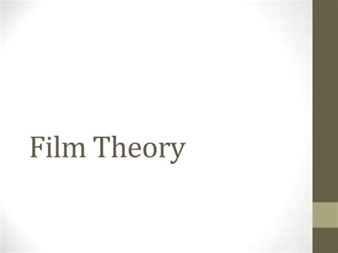 Formalist Film Theory Presentation