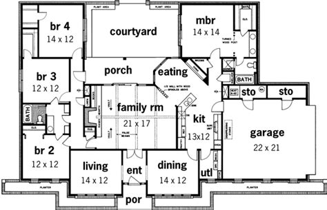 This best selling plan amazes inside with its expandable layout on the 2nd floor. Ranch House Plan - 4 Bedrooms, 2 Bath, 2240 Sq Ft Plan 30-241