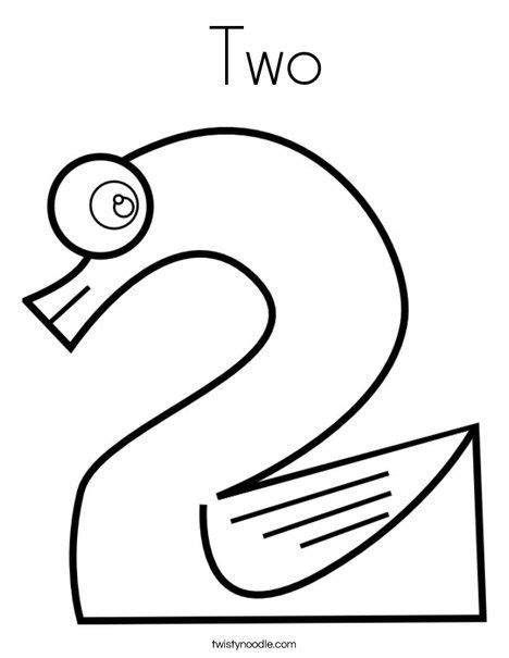 Number Two Coloring Sheet Hannah Thomas Coloring Pages