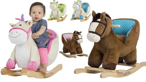 Rockin Rider Plush Rocking Horses With Seats For Babies Toddlers To