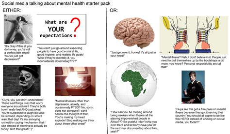 Social Media Talking About Mental Health Starter Pack Rstarterpacks