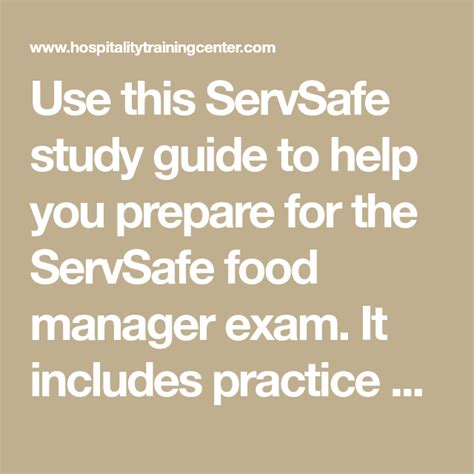 Your feedback and suggestions are welcomed. Pin on Serve safe study