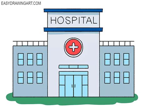 How To Draw A Hospital Easy Easy Drawings