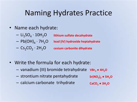Ppt Hydrate Nomenclature Powerpoint Presentation Free Download Id