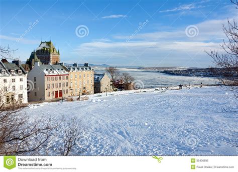 Quebec City Stock Image Image Of Hotel Canada Cold