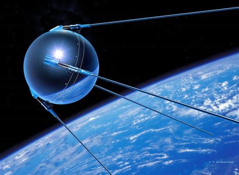 By then, the soviets had already achieved another ideological victory when they launched a dog into orbit aboard sputnik 2. Sputnik 1 Satellite Poster by Detlev Van Ravenswaay