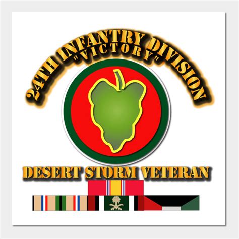 Army 24th Infantry Division Desert Storm Veteran Div Posters