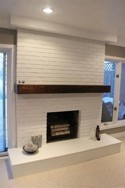 80 Modern Rustic Painted Brick Fireplaces Inspirations White Brick
