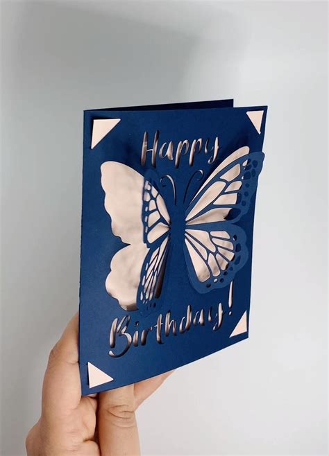 Digital Cut File 3d Pop Up Butterfly Insert Card Svg Cricut Silhouette