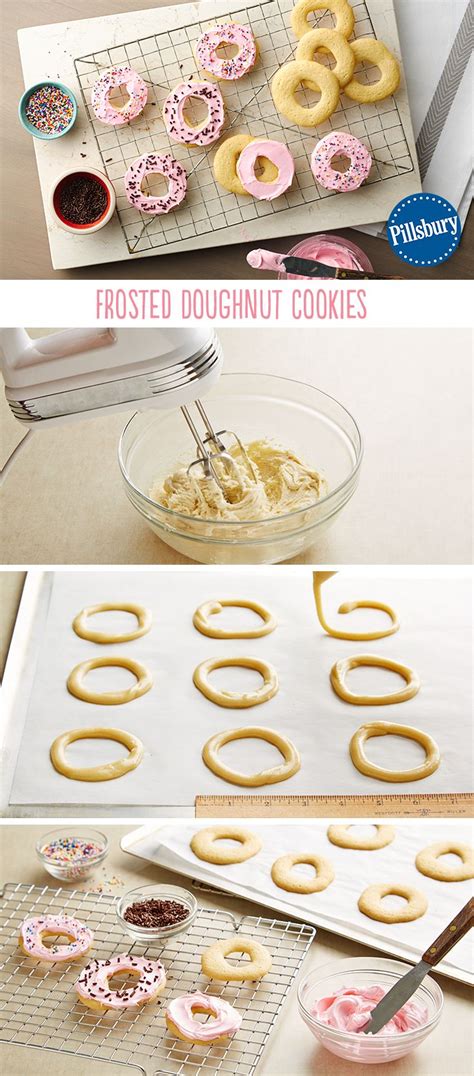 Pillsbury sugar free brownie review and recipe, looks a tasty treat any ou presented this part so well, in detail and most helpful indeed. Frosted Doughnut Cookies | Recipe | Sugar cookie frosting ...