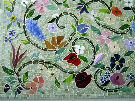 Glass Mosaic Floral Muraldesigner Glass Mosaics