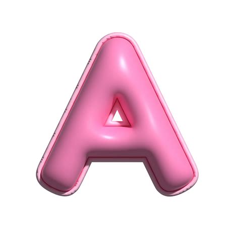 Letter A Pink Alphabet Glossy 22281551 Png