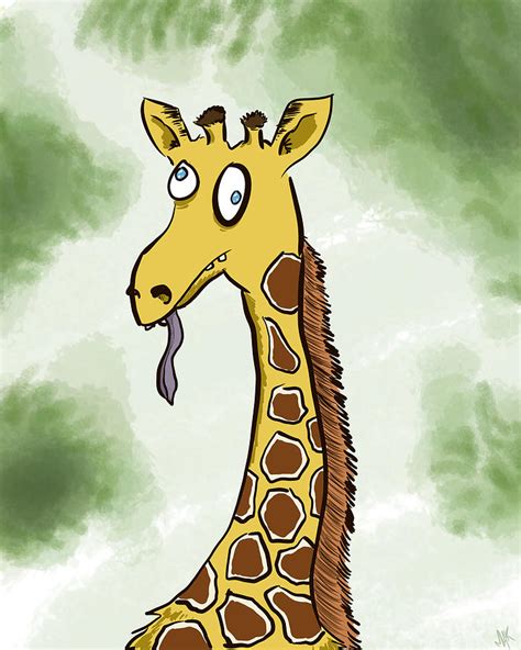 Derpy Giraffe Digital Art By Mark Krepela Fine Art America