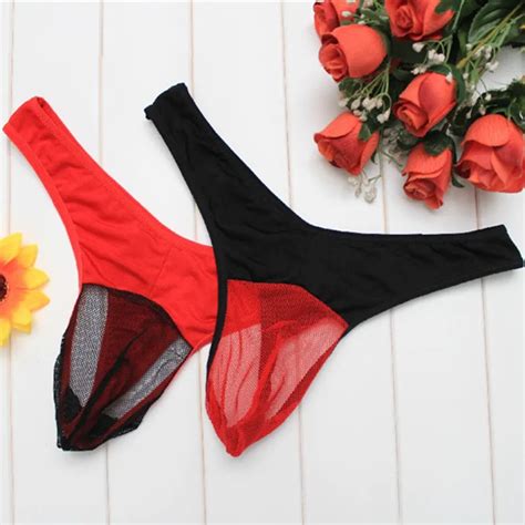 Aliexpress Com Buy Erotic Lingerie Mesh Gay Men Underwear Red