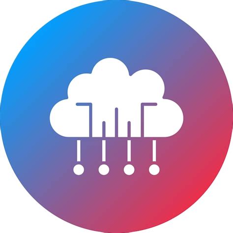 Imagen Vectorial De Icono De Red En La Nube Se Puede Utilizar Para La