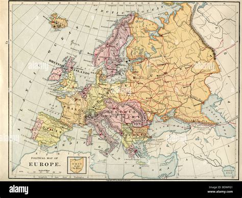 Large Detailed Old Political Map Of Europe 1897 Old Maps Of Europe Images