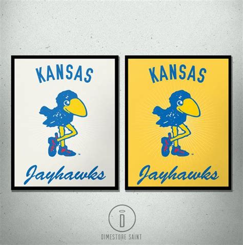 Kansas Jayhawks Original 1912 Jayhawk Print University Of Etsy