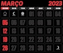 Calendário 2023 Março - Imagem Legal