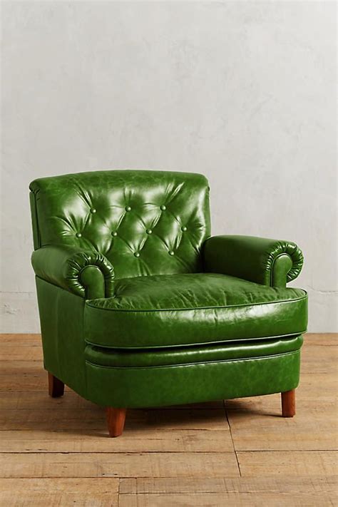 Pin By Pam Cornish On Cottage Decor Green Leather Chair Best Leather