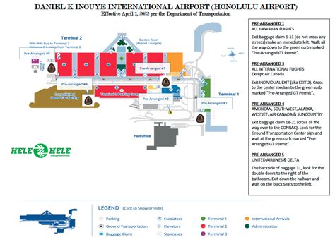 Honolulu Airport Map — Hele Hele Transportation