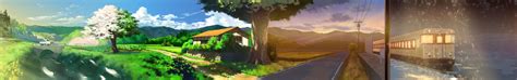 Anime Wallpaper 7680x1200 Anime Landscape By Oltdelete On Deviantart Hd