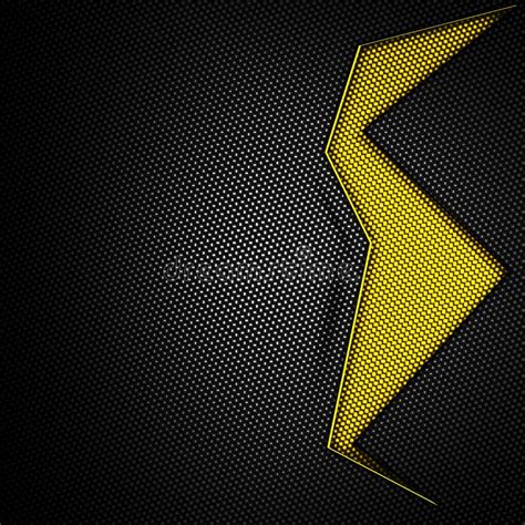 Yellow And Black Carbon Fiber Background Stock Illustration