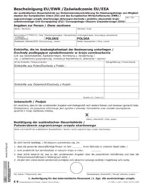 Ausf Llbar Online Bescheinigung Eu Ewr And Tax Refunds From Austria Fax