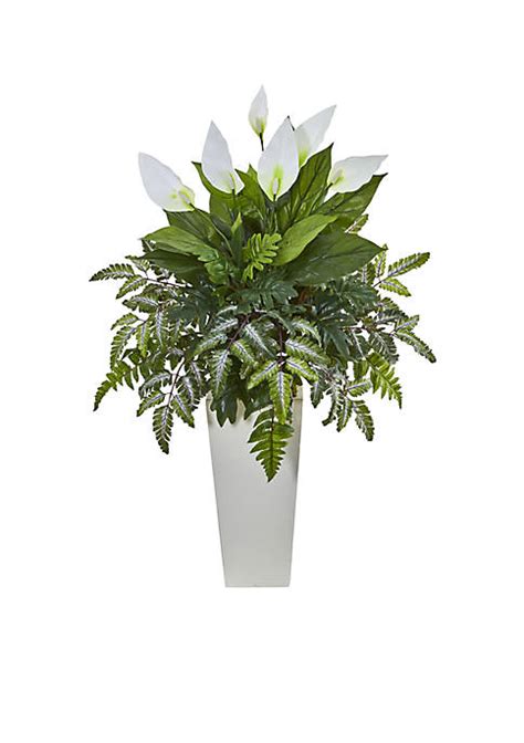 Nearly Natural Mixed Spathiphyllum Artificial Plant Belk