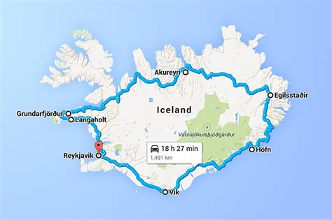 7 Day Ring Road Itinerary Map Iceland Road Trip Iceland Travel