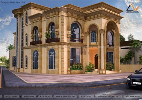 Classic Arabian Villa Exterior Design Sharjah Uae