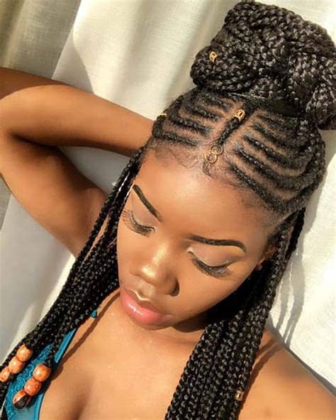 We love the colors within the style as well. 45 Hot Fulani Braids to Copy This Summer | Page 2 of 4 ...