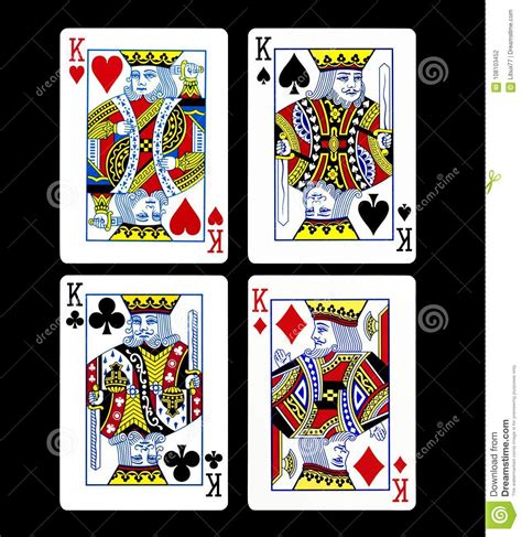 The nicknames would often be used by players when revealing their hands, or by spectators and commentators watching the game. King Set Playing Card Isolated Stock Photo - Image of background, face: 108103452
