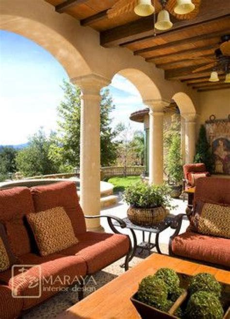 Italian Tuscan Style Patio Back Porch Design Ideas And Home Decor