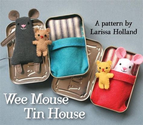 Wee Mouse Tin House Pdf Pattern Etsy In 2021 Tin House Felt Craft