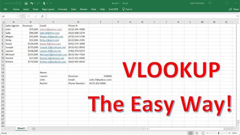 How To Use The Vlookup Function Excel Tutorial Youtube