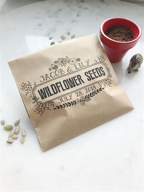 Wildflower Seed Favor Bags Salted Design Studio