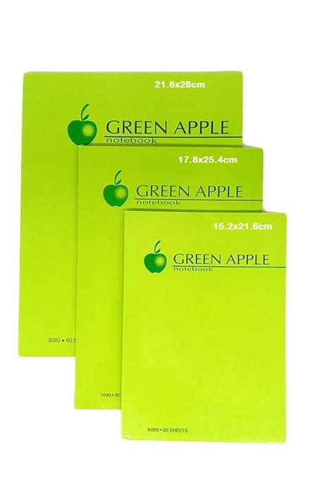 Green Apple Notebook Padded Type 80 Sheets Lazada Ph
