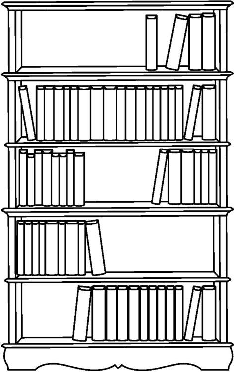 Bookshelf Picture Coloring Pages Best Place To Color