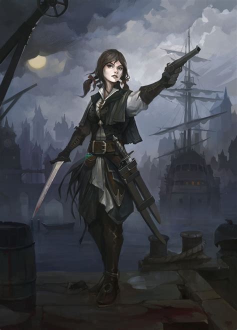 Hazardous Docks Igor Artyomenko Character Portraits Pirate Woman