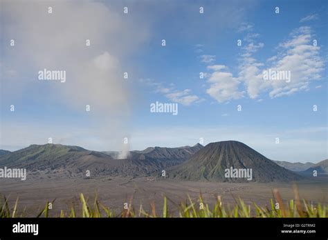 Mount Bromo And Batok Volcano Located In Bromo Tengger Semeru National