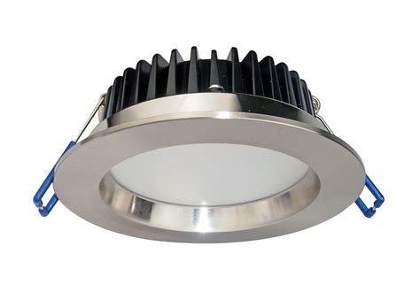 At9012 Round 12w Dimmable Led Downlight Satin Chrome Tri Colour 11