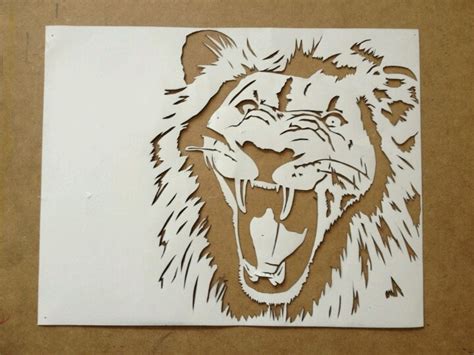 Oo So Pretty Lion Stencil Paper Art Stencil Art