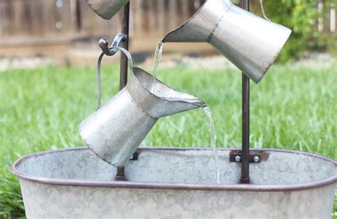 Galvanized Watering Can Fountain Watering Fountain Canning