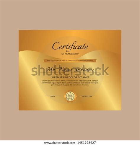 Certificate Appreciation Templatetrendy Geometric Design Stock Vector