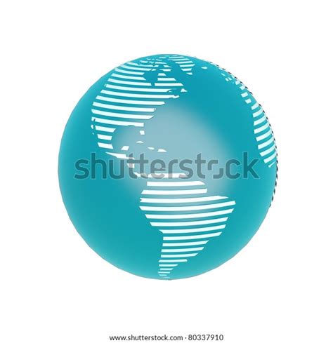 3d Isolated Globe On White Background Stock Illustration 80337910