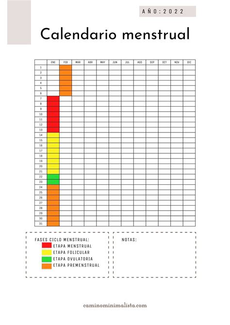Diagrama Calendario Menstrual Para Imprimir Sexiz Pix