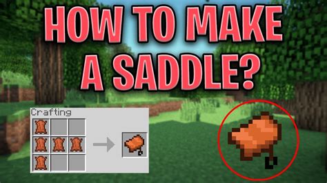 With copper ore just having been added to the game there's plenty for everyone. How To Make A Saddle in Minecraft! (All Platforms) (2020 ...