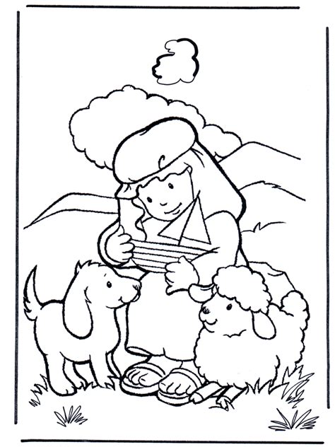 Choose from the best free sheep coloring pages and print them out. David And Jonathan Coloring Page - Coloring Home